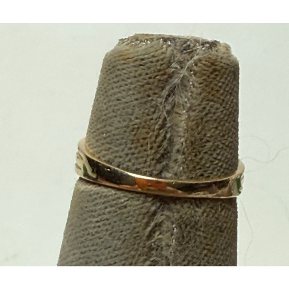 Vintage Town & Country 14K Plumb Gold Sapphire 3 Stone Ring Diamonds Size 5 - Picture 6 of 8